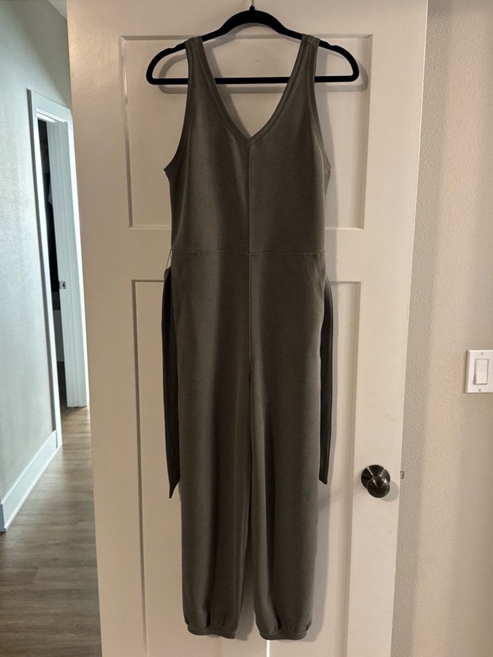 Lululemon Olive Green V-Neck Sleeveless Jumpsuit